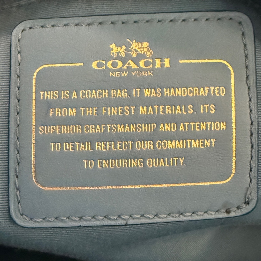 Coach Blake Croc-Embossed - Cornflower Blue w/ Purse Pillow - Picture 8 of 9